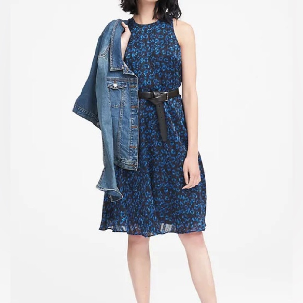 Banana Republic Leopard Print fit and flare dress